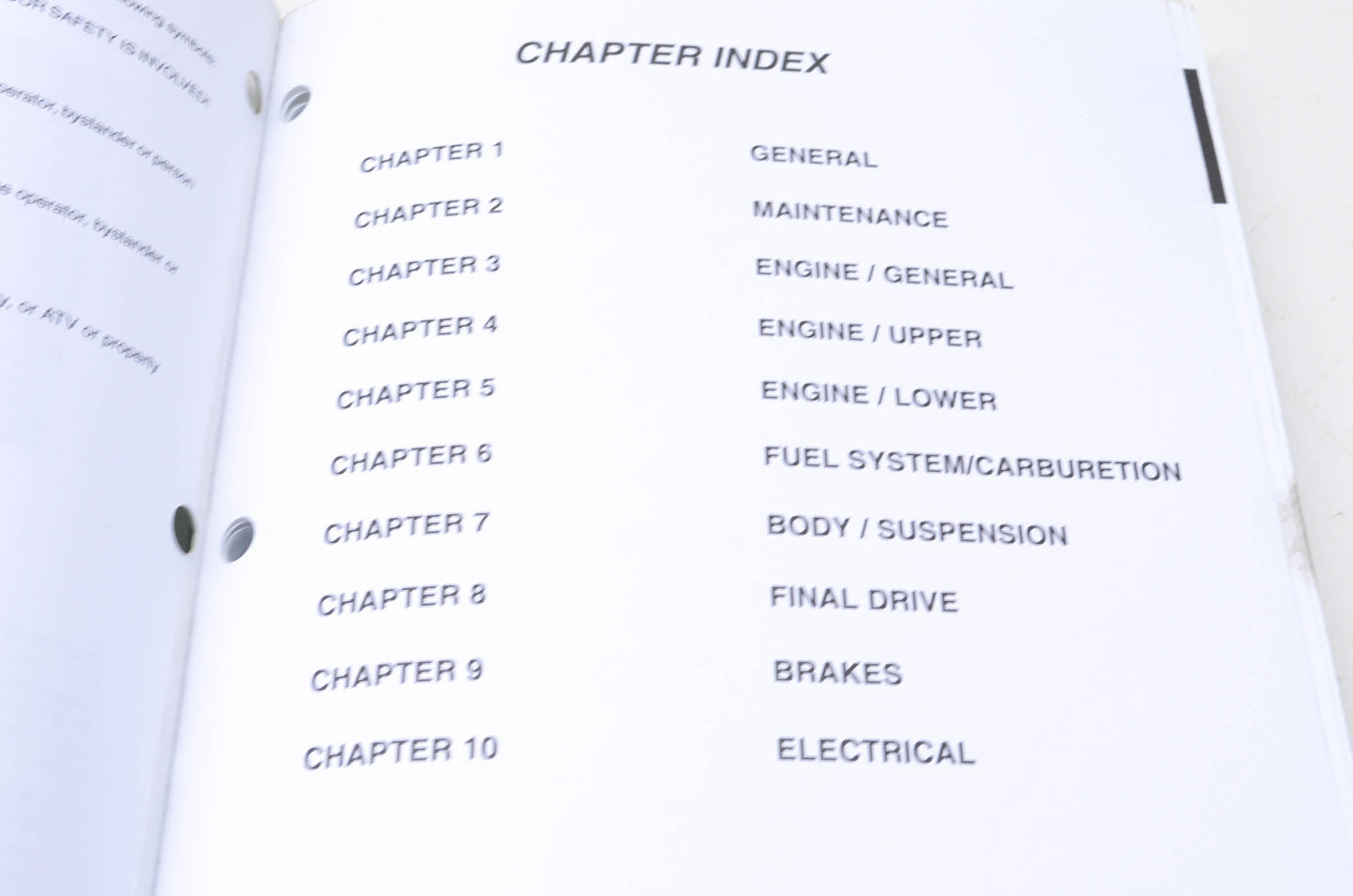 OEM Polaris 9916585 Service Manual 01 Xped 325/425