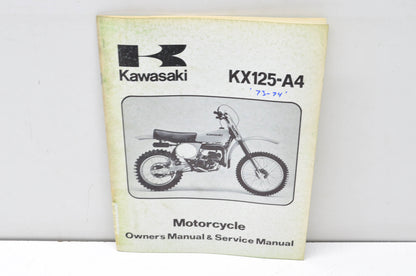 OEM Kawasaki 99920-1012-01 Owner's & Service Manual KX125A4