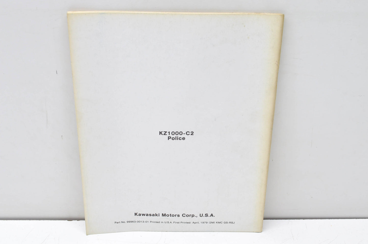 OEM Kawasaki 99963-0013-01 Service Manual Supplement KZ1000C2