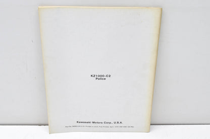 OEM Kawasaki 99963-0013-01 Service Manual Supplement KZ1000C2