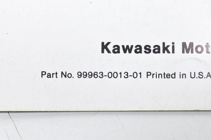 OEM Kawasaki 99963-0013-01 Service Manual Supplement KZ1000C2