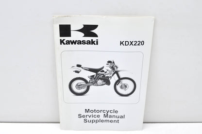 OEM Kawasaki 99924-1204-57 Service Manual Supplement KDX220A NOS