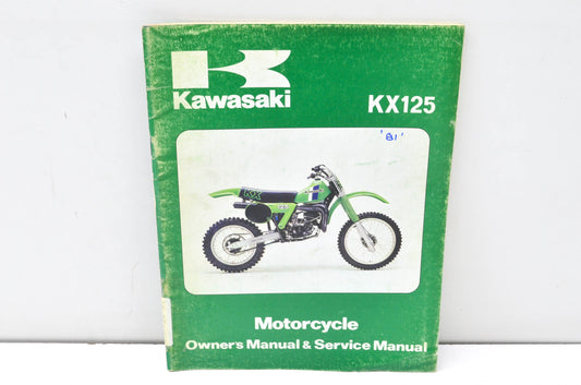 OEM Kawasaki 99920-1123-01 Owner's & Service Manual KX125A7