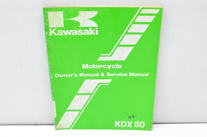OEM Kawasaki 99920-1327-01 Owner's & Service Manual KDX80C3