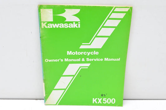 OEM Kawasaki 99920-1210-01 Owner's & Service Manual KX500A1