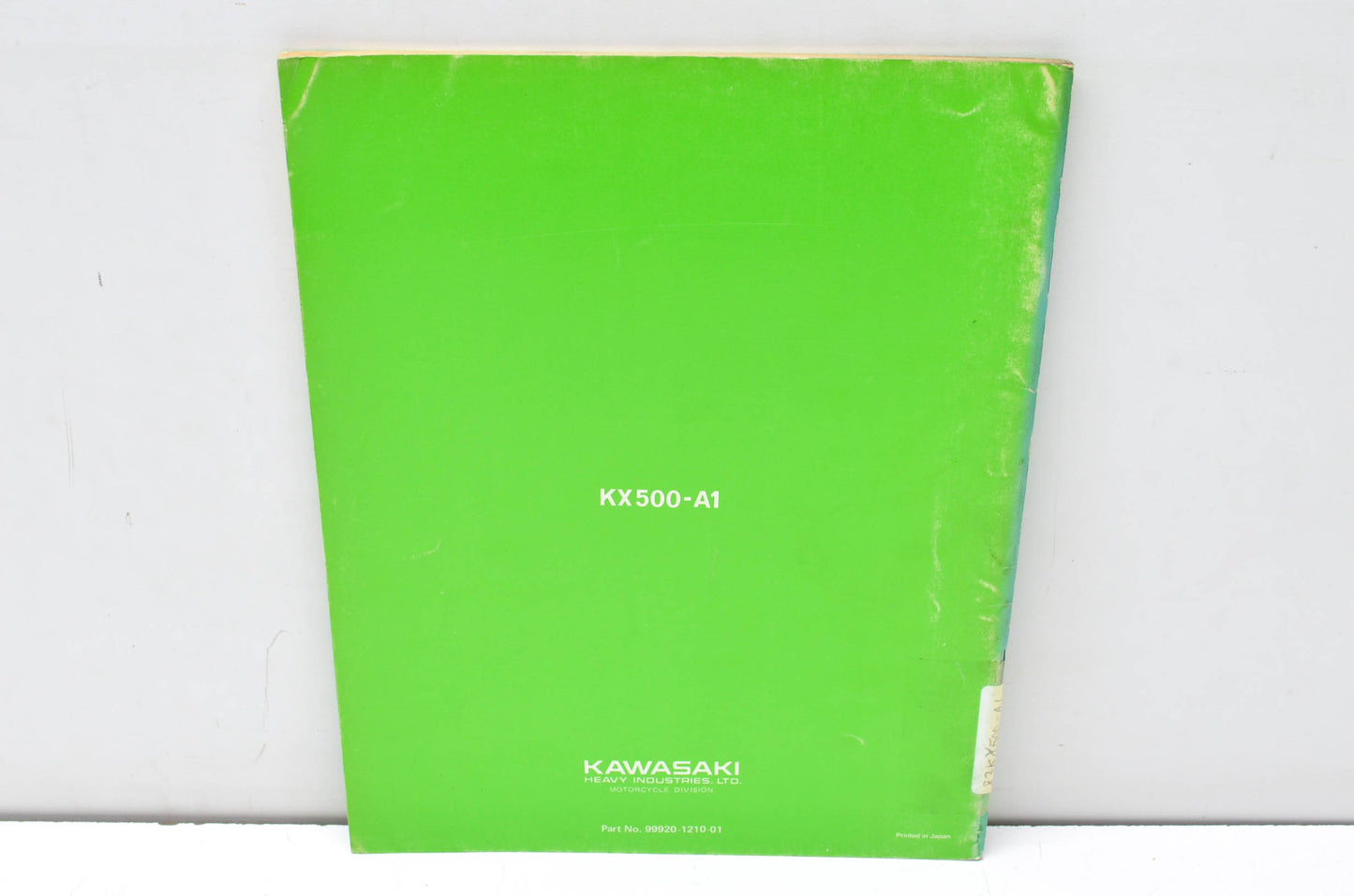 OEM Kawasaki 99920-1210-01 Owner's & Service Manual KX500A1