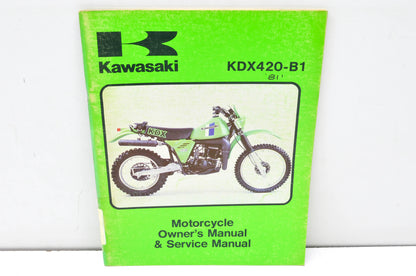 OEM Kawasaki 99963-0039-01 Owner's & Service Manual KDX420B1