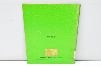 OEM Kawasaki 99963-0039-01 Owner's & Service Manual KDX420B1