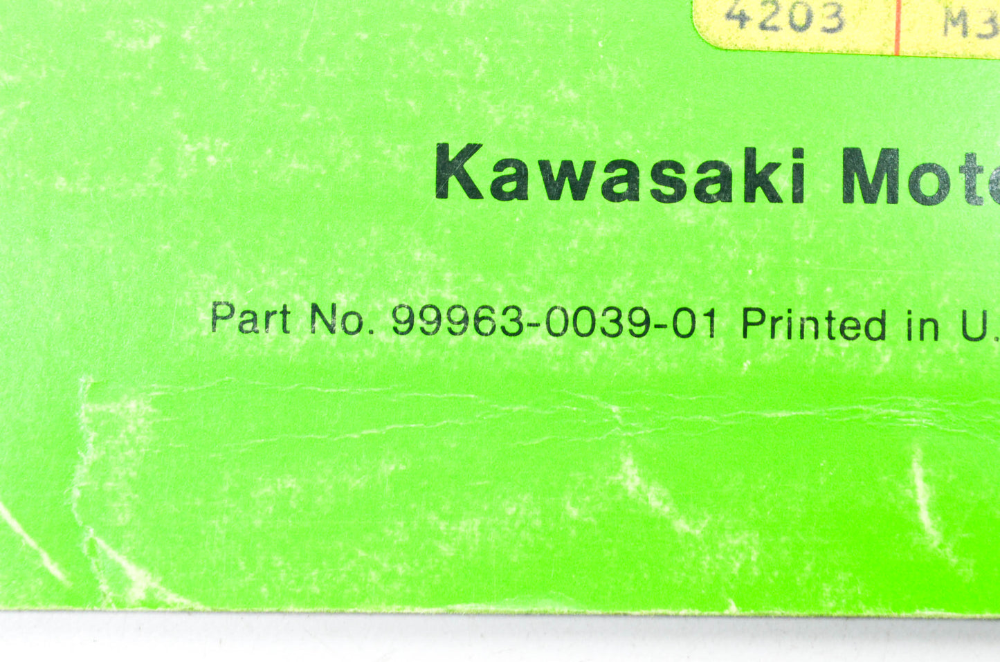 OEM Kawasaki 99963-0039-01 Owner's & Service Manual KDX420B1