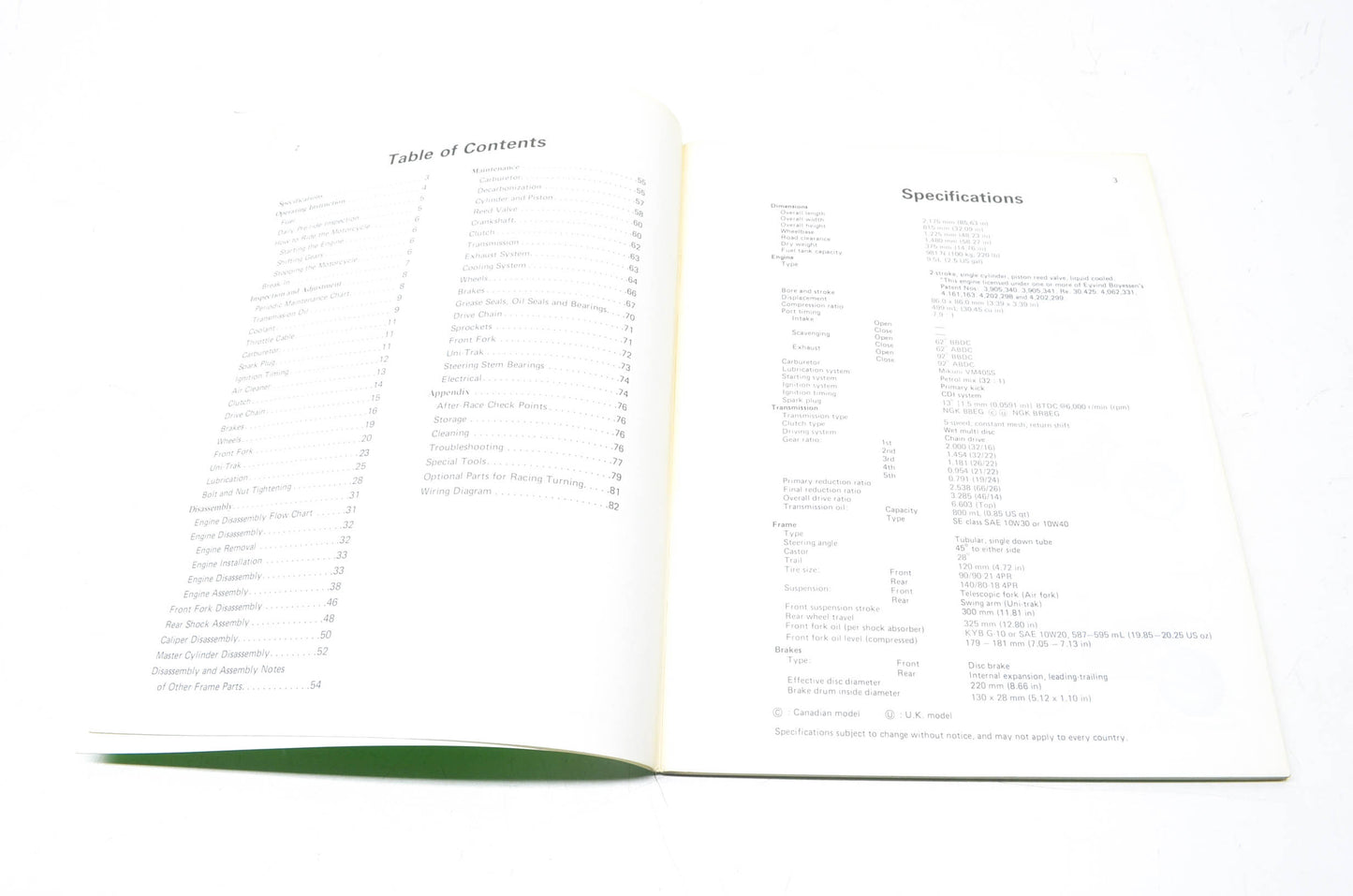 OEM Kawasaki 99920-1287-01 Owner's & Service Manual KX500B1