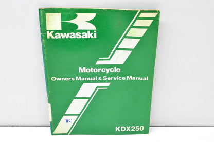 OEM Kawasaki 99920-1165-01 Owner's & Service Manual KDX250B2