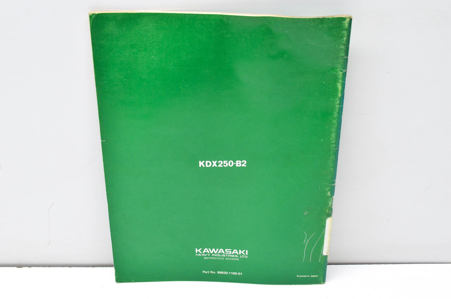 OEM Kawasaki 99920-1165-01 Owner's & Service Manual KDX250B2