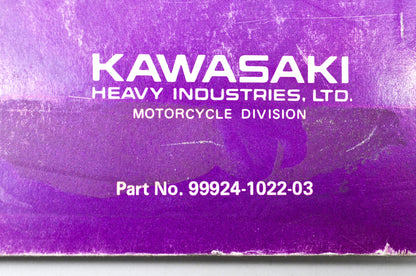 OEM Kawasaki 99924-1022-03 Service Manual KZ440A/B/D/G