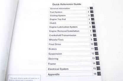 OEM Kawasaki 99924-1226-02 Service Manual ZX600G