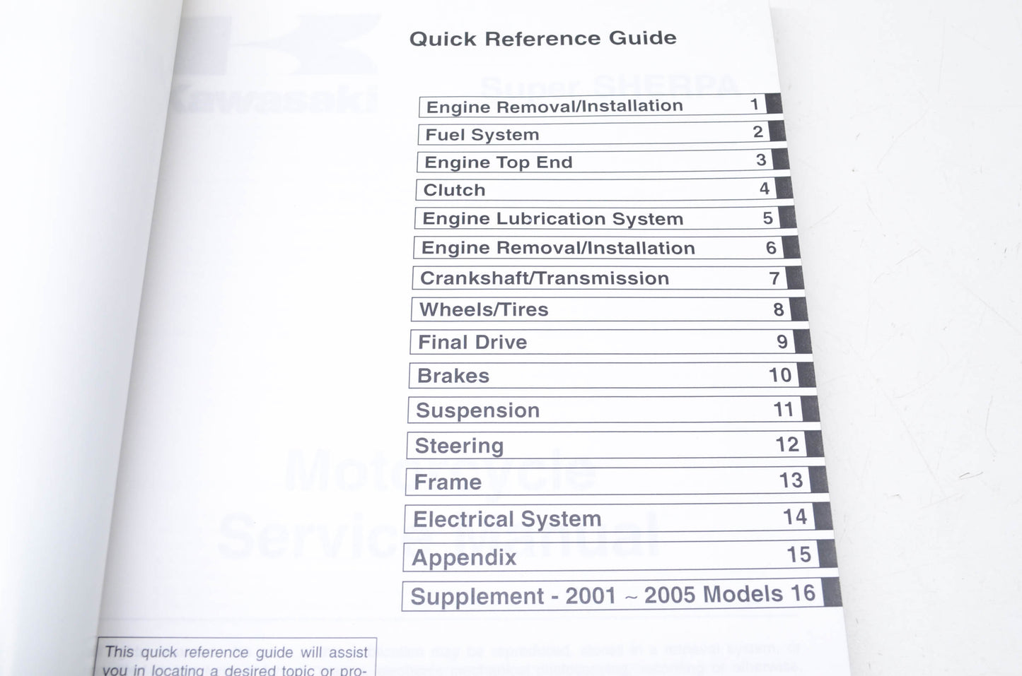 OEM Kawasaki 99924-1250-06 Service Manual KL250G NOS