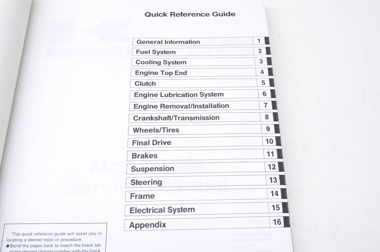OEM Kawasaki 99924-1241-02 Service Manual VN1500G