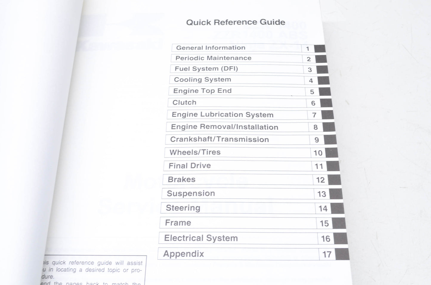 OEM Kawasaki 99924-1362-01 Service Manual ZX1400A/B NOS
