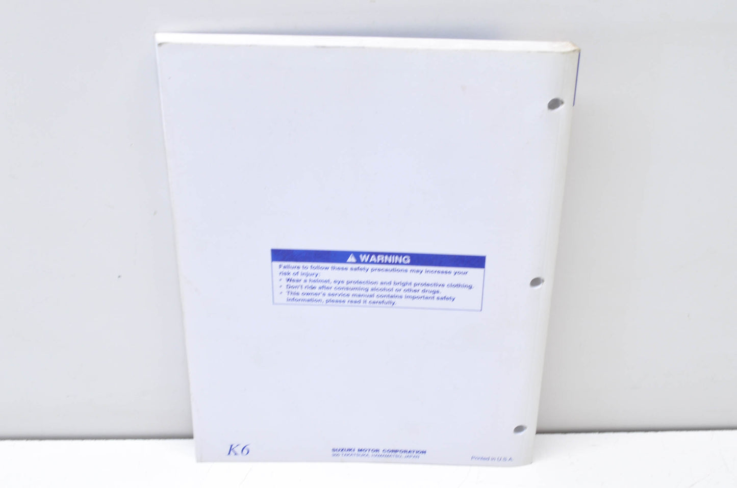 OEM Suzuki 99011-36F55-03A Owner's & Service Manual RM125K6 20