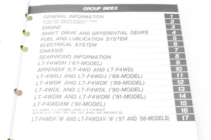OEM Suzuki 99500-42059-01E Service Manual LT-4WD 1987-98