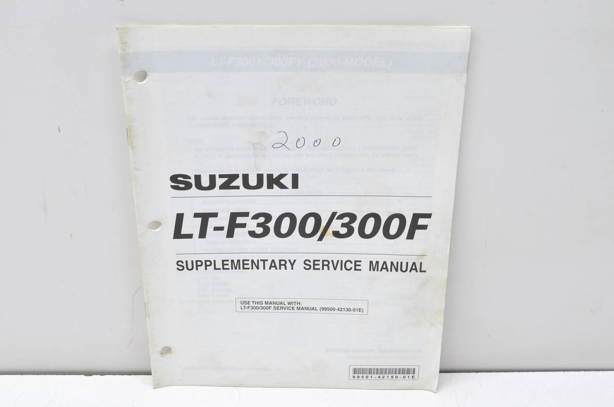OEM Suzuki 99501-42190-01E LTF300/300F Supplementary Service Manual