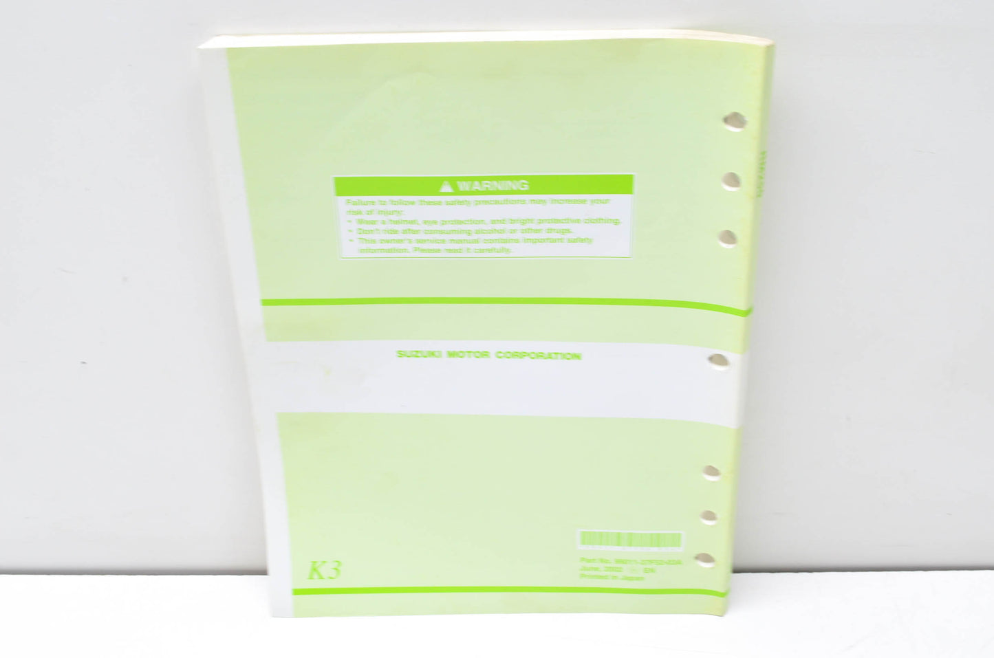 OEM Suzuki 99011-37F52-03A Owner's & Service Manual RM250K3 20