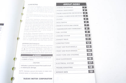 OEM Suzuki 99011-37F52-03A Owner's & Service Manual RM250K3 20