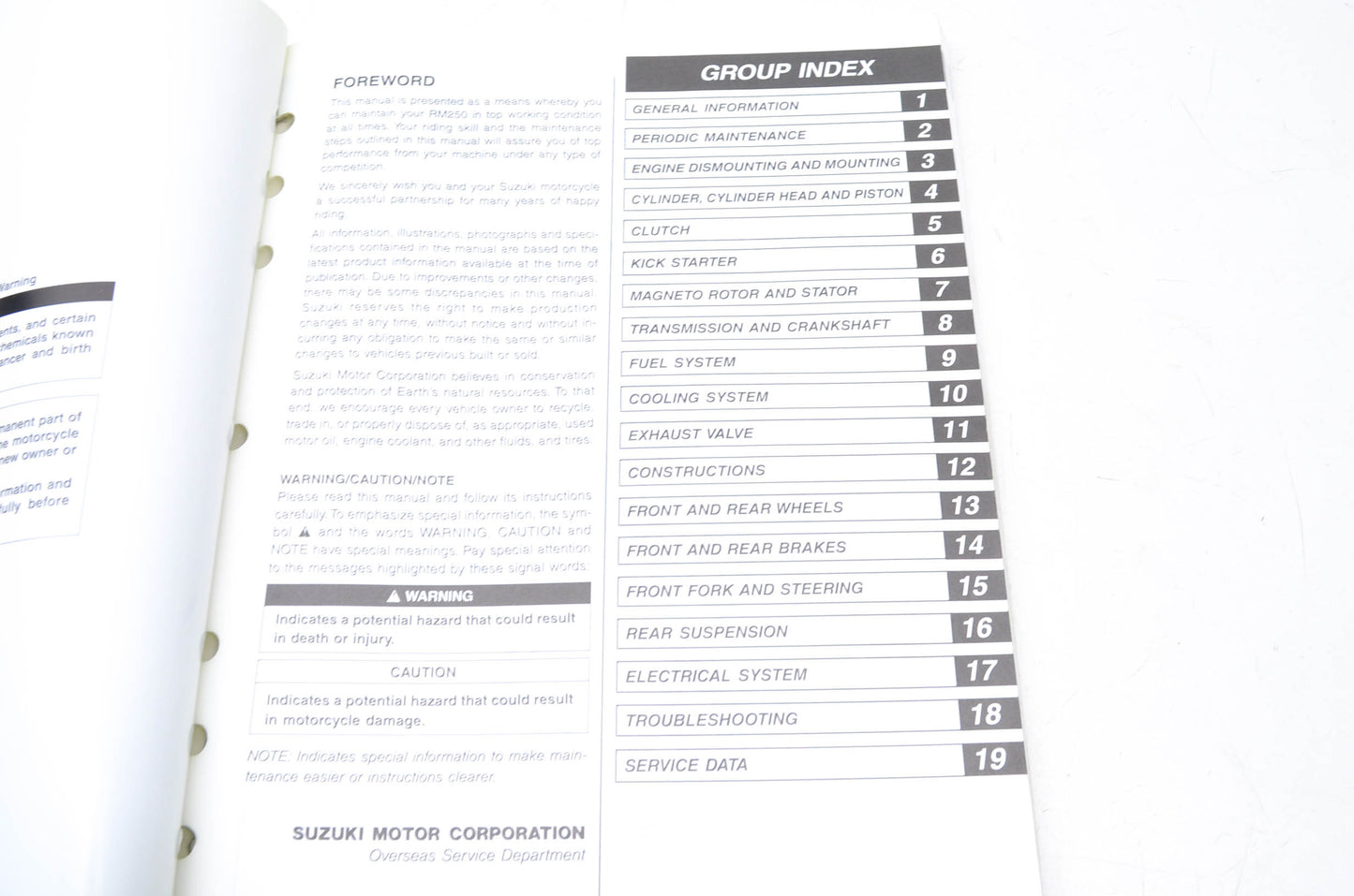 OEM Suzuki 99011-37F51-03A Owner's & Service Manual RM250K2 20