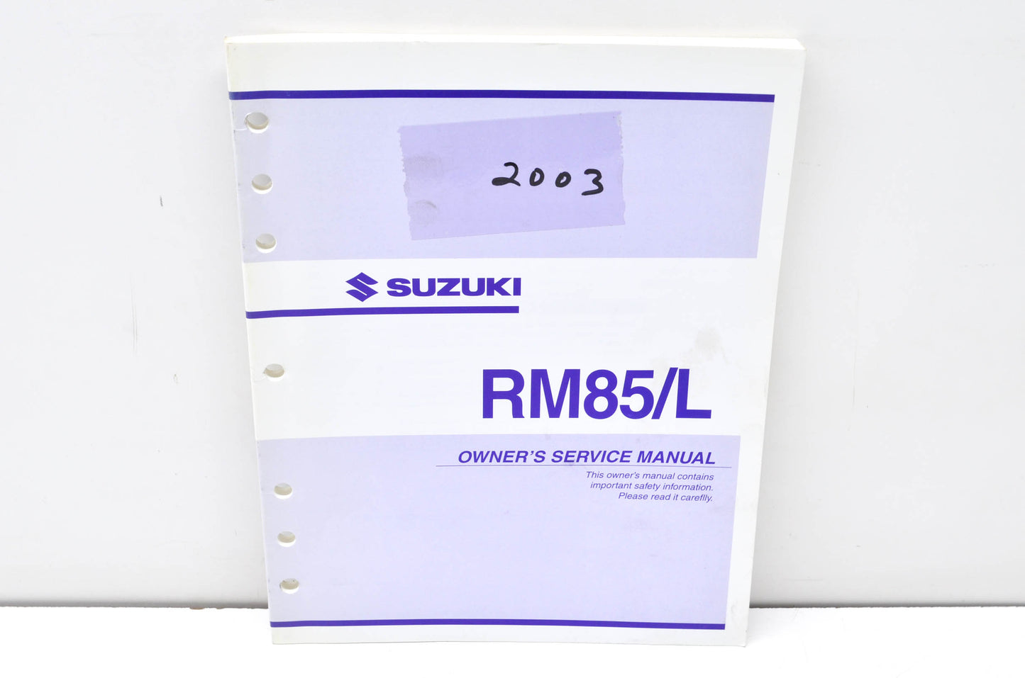 OEM Suzuki 99011-02B78-03A Owner's & Service Manual RM85/LK3 2