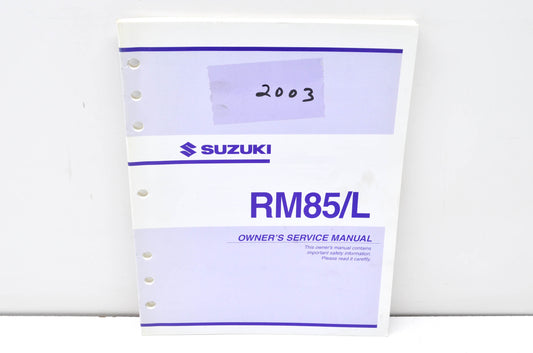 OEM Suzuki 99011-02B78-03A Owner's & Service Manual RM85/LK3 2
