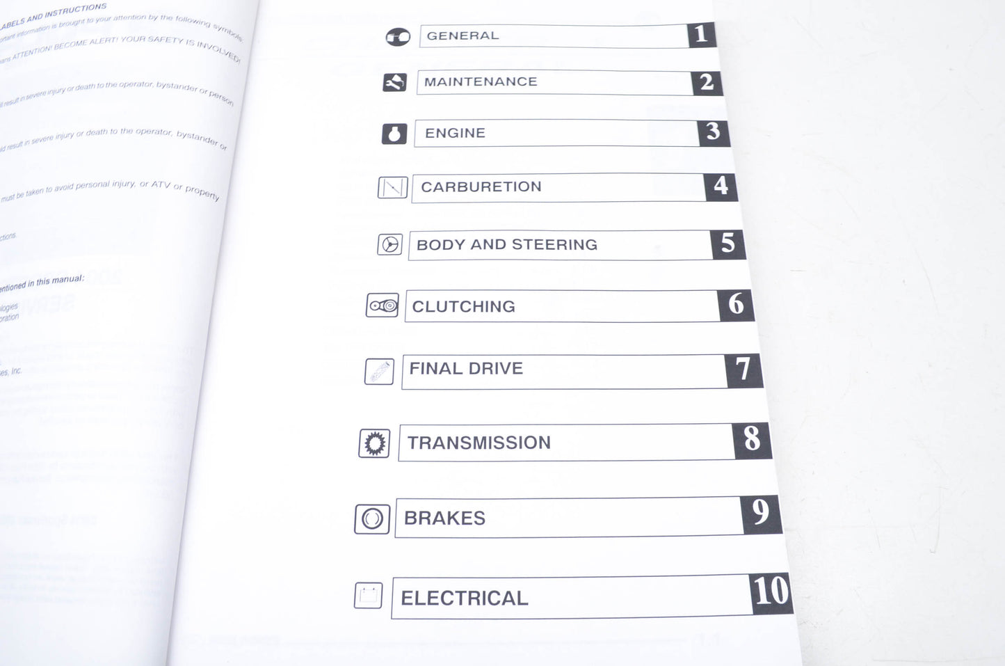 OEM Polaris 9918803 Service Manual 04 Sportsman 600/700