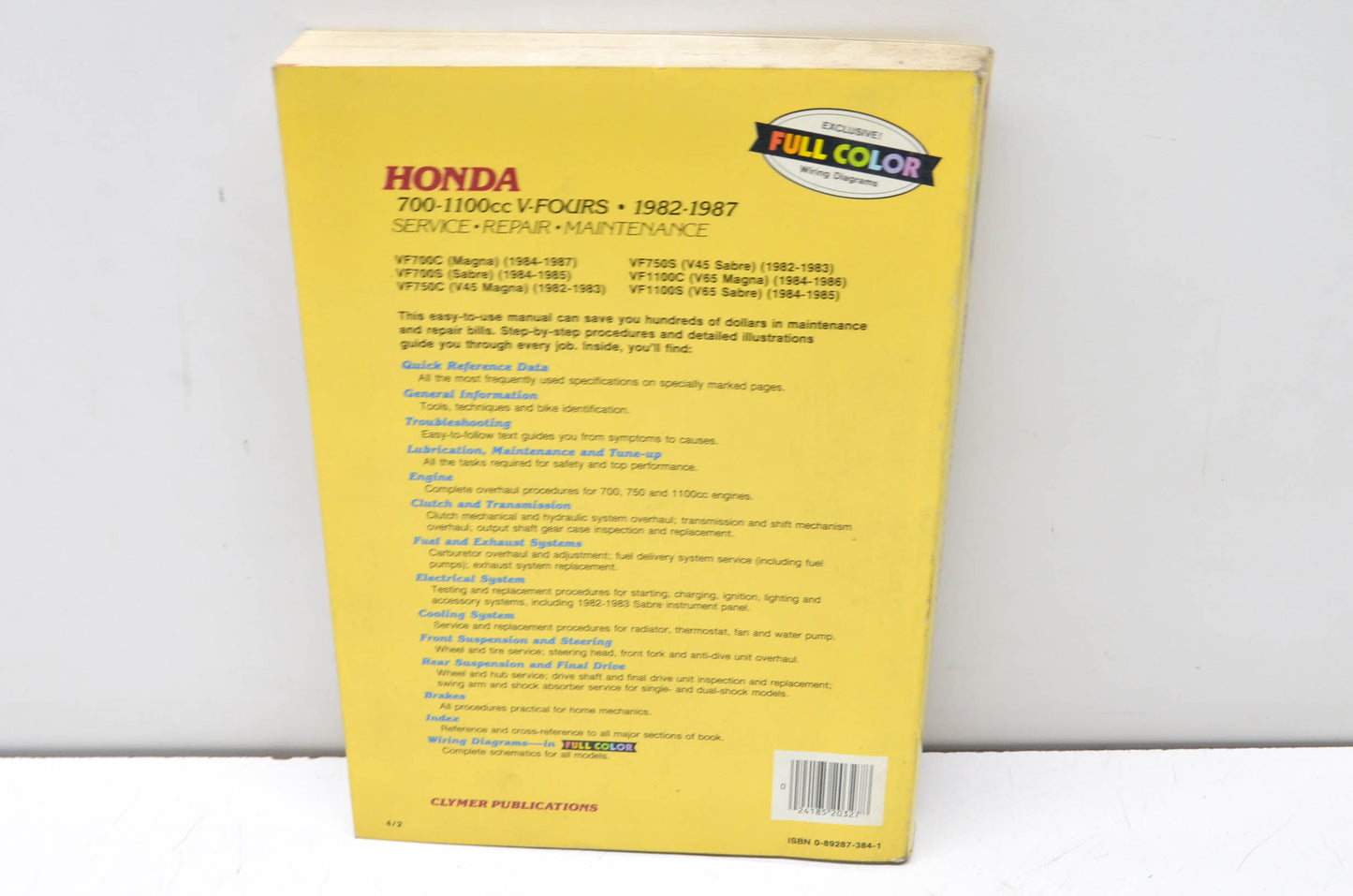 Clymer Honda 700-1100cc V-FOURS 1982-1987 Service Repair Maintenance Manual