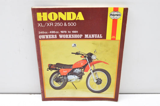 Haynes Honda XL/XR 250-500 248cc-498cc 1978-1981 Owner's Workshop Manual
