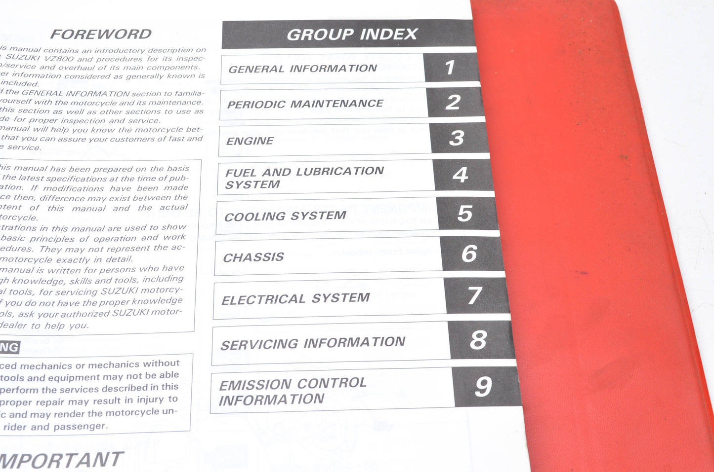 OEM Suzuki 99500-38030-03E Service Manual VZ800 1997-04