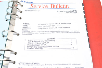 OEM Suzuki 99500-38030-03E Service Manual VZ800 1997-04
