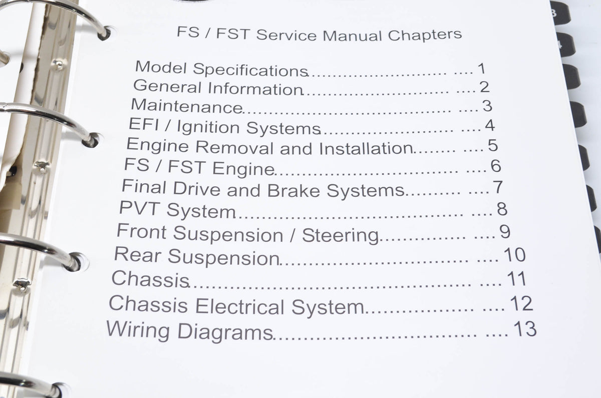 OEM Polaris 9920472 Service Manual 2006-2014 FS/FST