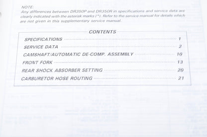OEM Suzuki 99501-43020-03E DR350/S Service Manual