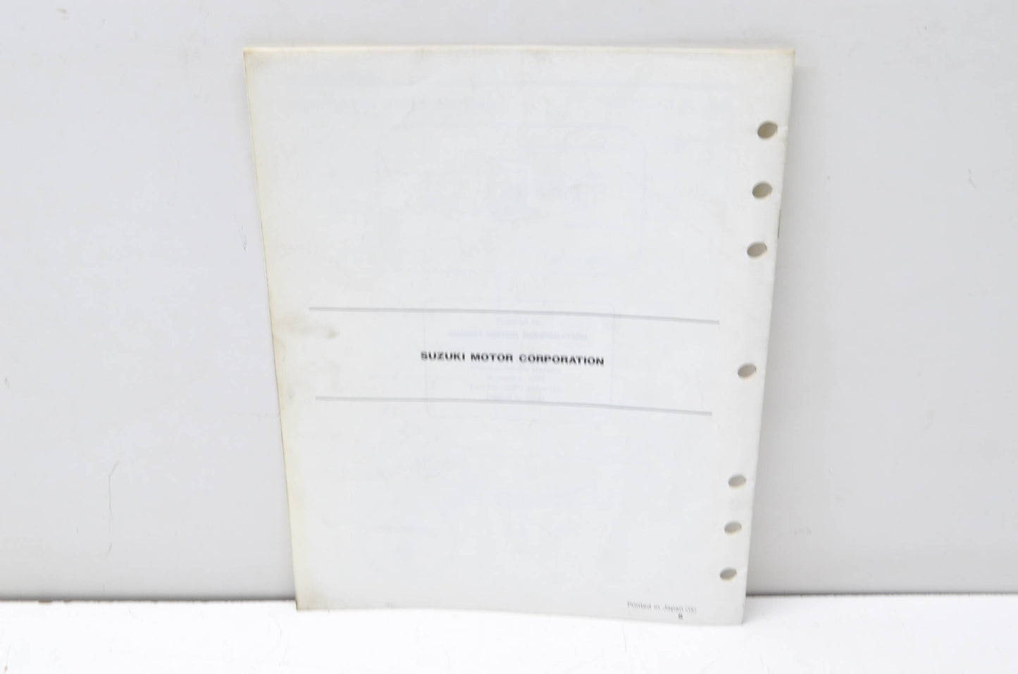 OEM Suzuki 99501-36070-03E LS650 Supplementary Service Manual