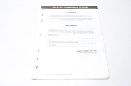 OEM Suzuki 99501-37060-03E GSX-R750 GSF600S Serv. Manual
