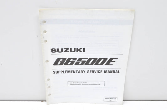 OEM Suzuki 99501-34090-03E GS500E Supplementary Service Manual NOS