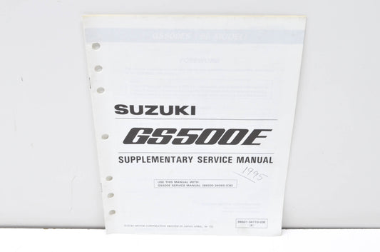 OEM Suzuki 99501-34110-03E GS500E Supplementary Service Manual