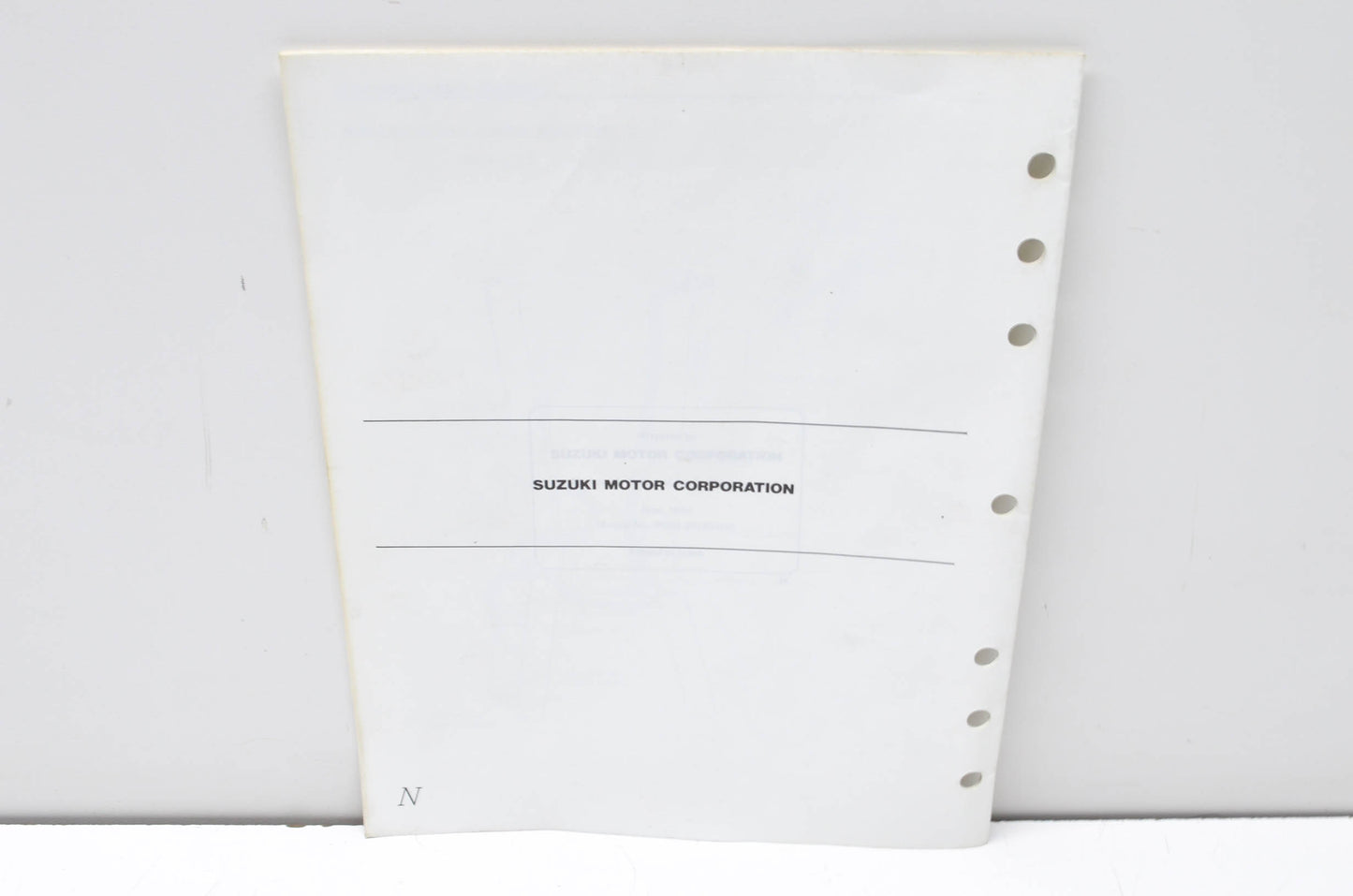 OEM Suzuki 99501-39180-03E VS1400 Supplementary Service Manual NOS