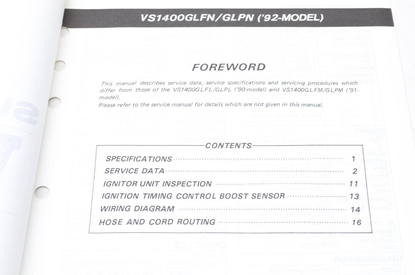 OEM Suzuki 99501-39180-03E VS1400 Supplementary Service Manual NOS
