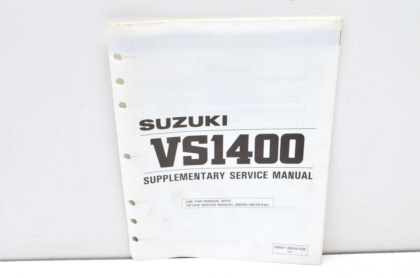 OEM Suzuki 99501-39250-03E VS1400 Supplementary Service Manual
