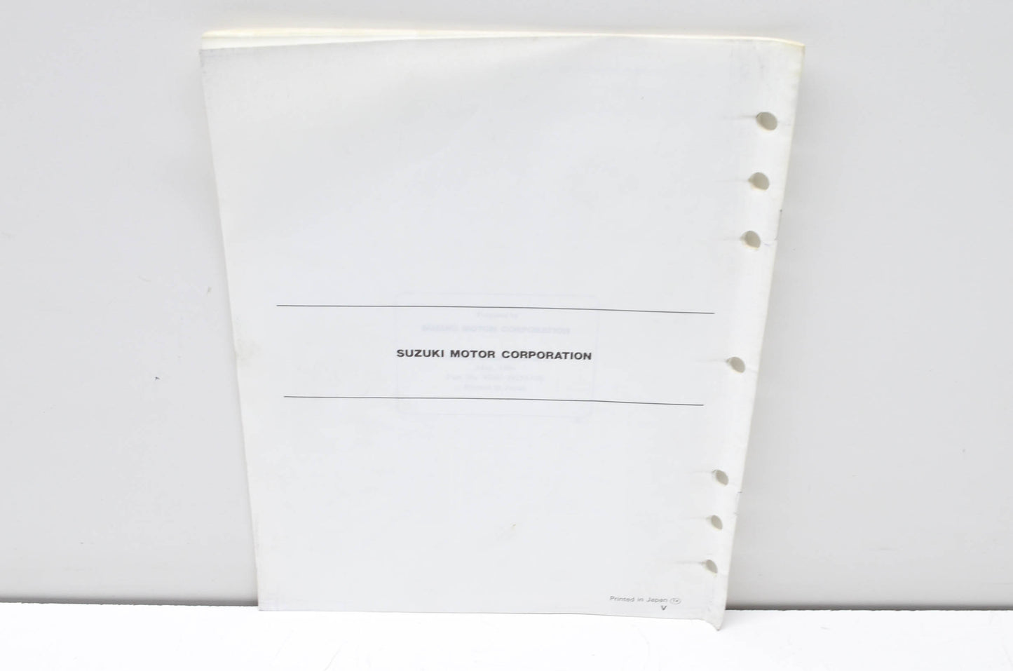 OEM Suzuki 99501-39250-03E VS1400 Supplementary Service Manual