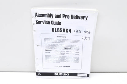 OEM Suzuki 99505-01124-03E DL650K4 Assembly & Pre-Delivery Service Guide w/ Supp