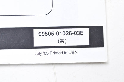 OEM Suzuki 99505-01026-03E VL800K6 Assembly & Pre-Delivery Service Guide w/ Supp