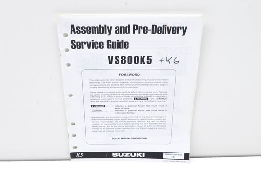 OEM Suzuki 99505-01035-03E VS800K5 Assembly & Pre-Delivery Service Guide w/ Supp