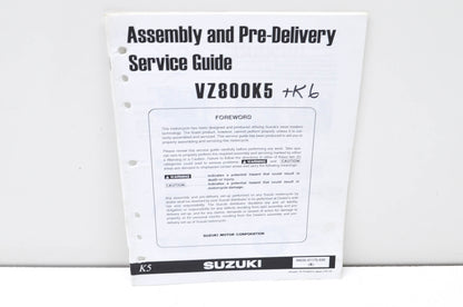 OEM Suzuki 99505-01175-03E VZ800K5 Assembly & Pre-Delivery Service Guide w/ Supp