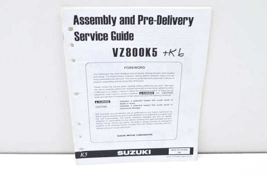 OEM Suzuki 99505-01175-03E VZ800K5 Assembly & Pre-Delivery Service Guide w/ Supp