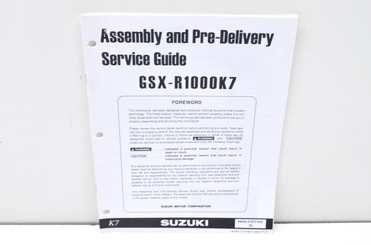 OEM Suzuki 99505-01077-03E GSX-R1000K7 S/U Service Manual NOS